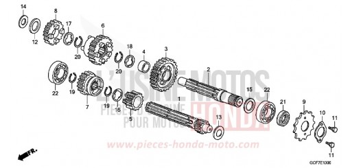 BOITE DE VITESSES CRF70FC de 2012